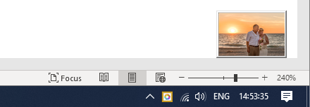 The mini-slideshow in always visible on top of other windows view mode The mini-slideshow in always visible on top of other windows view mode